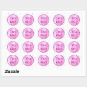 Probeer me Snoep fuchsia roze tester monster conta Ronde Sticker (Vel)