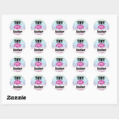 Probeer me tester-label ronde sticker (Vel)