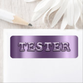 Probeer me Violet Paarse 3D Tester Sample Containe Etiket (Insitu)