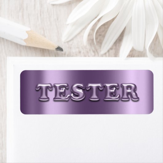 Probeer me Violet Paarse 3D Tester Sample Containe Etiket (Insitu)