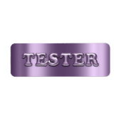 Probeer me Violet Paarse 3D Tester Sample Containe Etiket (Voorkant)