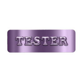 Probeer me Violet Paarse 3D Tester Sample Containe Etiket