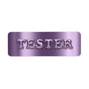 Probeer me Violet Paarse 3D Tester Sample Containe Etiket