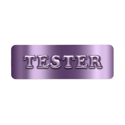Probeer me Violet Paarse 3D Tester Sample Containe Etiket (Voorkant)