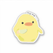 Probeer me, vrede was nooit een optie Duck meme Sticker (Voorkant)