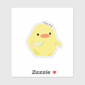 Probeer me, vrede was nooit een optie Duck meme Sticker