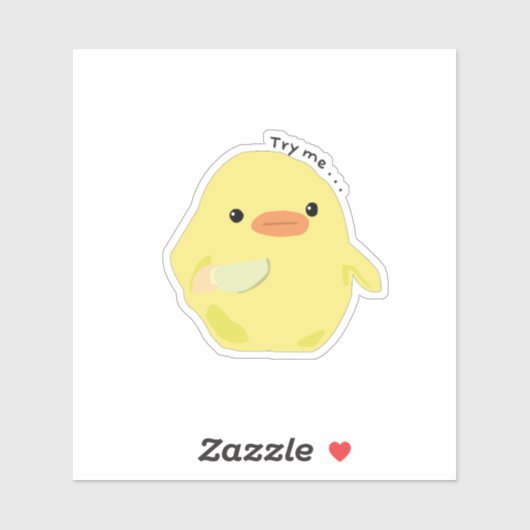 Probeer me, vrede was nooit een optie Duck meme Sticker (Vel)