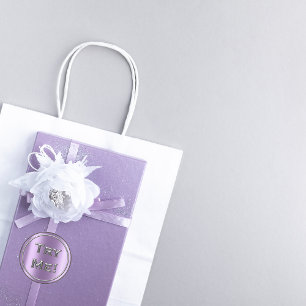 Probeer me zilveren lavendel tester monster contai ronde sticker