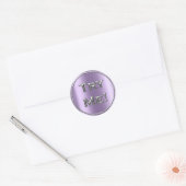 Probeer me zilveren lavendel tester monster contai ronde sticker (Envelop)