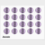 Probeer me zilveren violette tester monster contai ronde sticker (Vel)