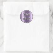Probeer me zilveren violette tester monster contai ronde sticker (Tas)