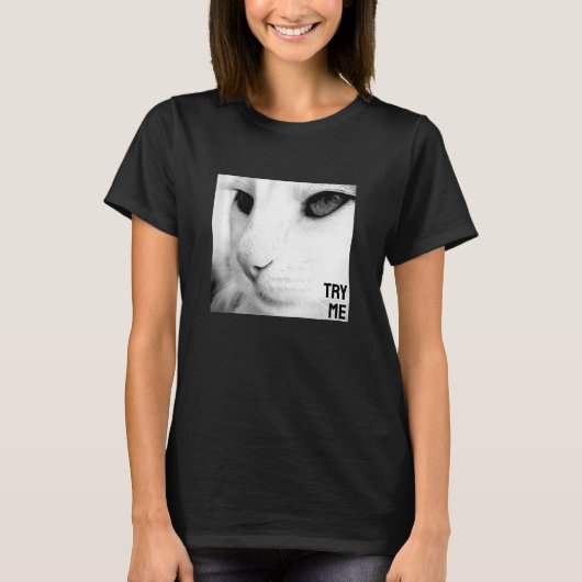 Probeer mij (donker) T-shirt (Voorkant)