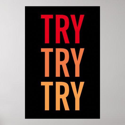 Probeer Motivatie succes te boeken Poster (Voorkant)