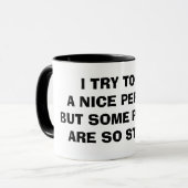 PROBEER NICE COFFEE MOK TE ZIJN (Voorkant links)