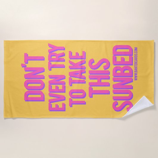 Probeer niet eens deze zonnebank Beach Towel te ne Strandlaken (Voorkant)