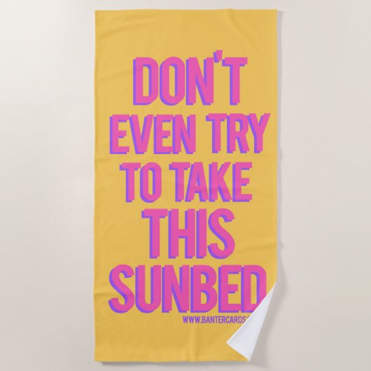 Probeer niet eens deze zonnebank Beach Towel te ne Strandlaken (Voorkant)