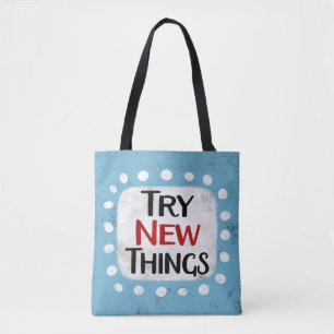 Probeer nieuwe dingen Canvas tas