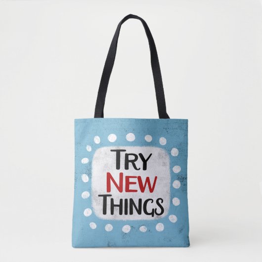 Probeer nieuwe dingen Canvas tas (Voorkant)