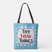 Probeer nieuwe dingen Canvas tas (Achterkant)