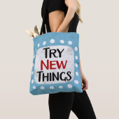 Probeer nieuwe dingen Canvas tas (Dichtbij)