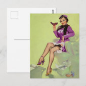 Probeer nieuwe schoenen vrouwen pin-up briefkaart (Voorkant / Achterkant)