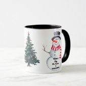 "Probeer nooit een sneeuwpop keramische Mok te bes (Voorkant rechts)
