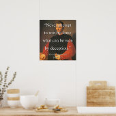 Probeer nooit met geweld te winnen - Machiavelli Poster (Keuken)