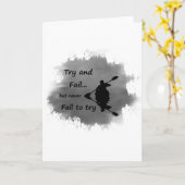 Probeer nooit Motivatie prijsopgave met silhouet Kaart (Gele Bloem)