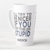 Probeer om een betere aangepaste naam te zijn latte mok (Linkerhoek)