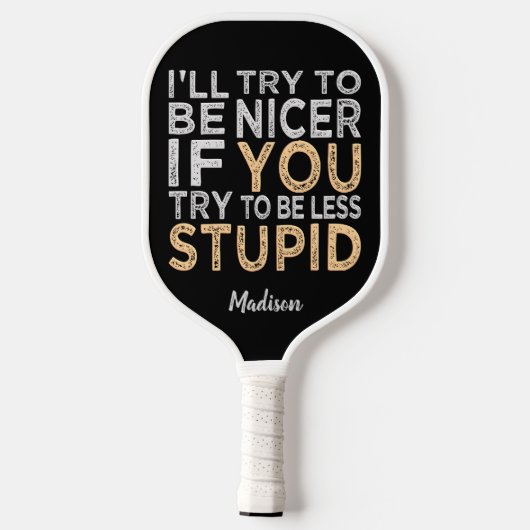 Probeer om een betere aangepaste naam te zijn pickleball paddle (Achterkant)