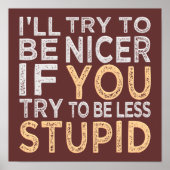 Probeer om het poster van de fijnere douanekleur t (Voorkant)