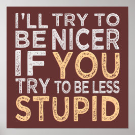 Probeer om het poster van de fijnere douanekleur t