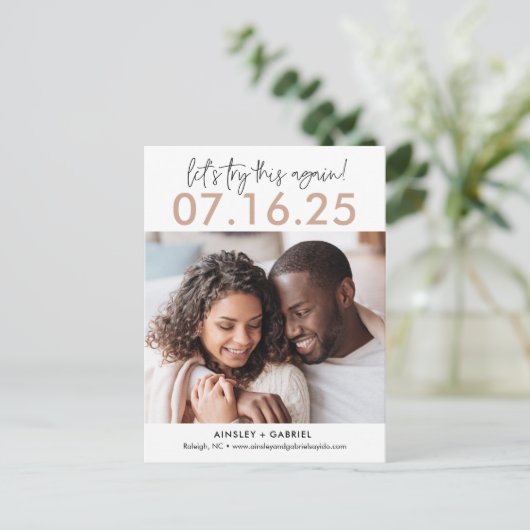 Probeer opnieuw BEWERKBARE KLEUR Opslaan van de da Briefkaart (Staand voorkant)