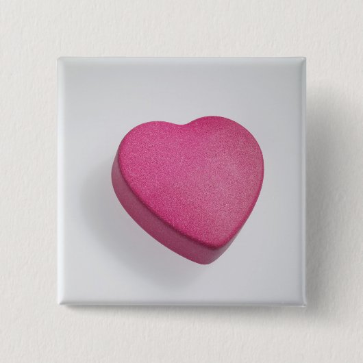 Probeer opnieuw het snoep van het hart vierkante button 5,1 cm (Voorkant)