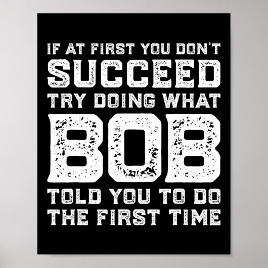 Probeer te doen wat Bob je vertelde om leuke kerst Poster (Voorkant)
