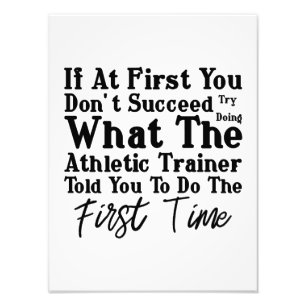 Probeer te doen wat de atletische trainer je heeft foto afdruk