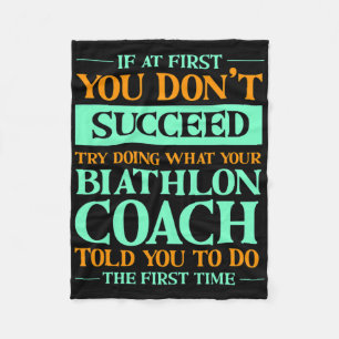Probeer te doen wat je biatloncoach je grappig ver fleece deken