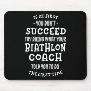 Probeer te doen wat je biatloncoach je grappig ver muismat
