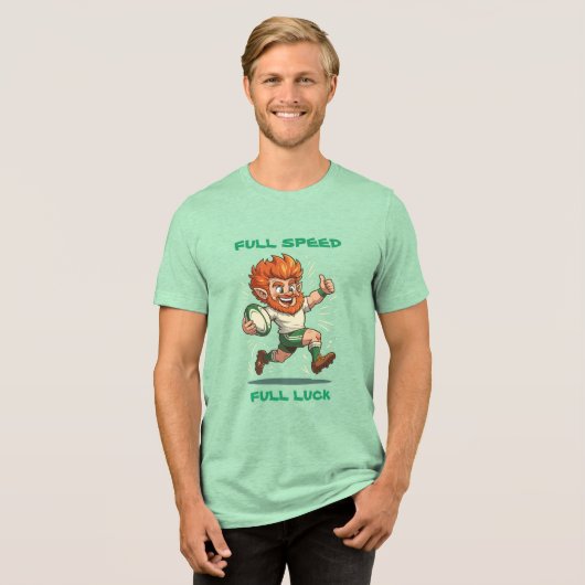 Probeer Try Line St. Patrick's Match Day Charge Tri-Blend Shirt (Voorkant volledig)