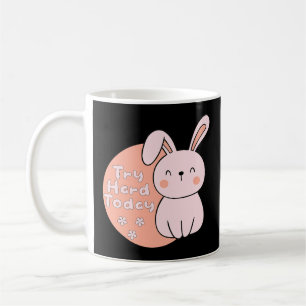 Probeer vandaag hard Kawaii een grappige roze bunn Koffiemok