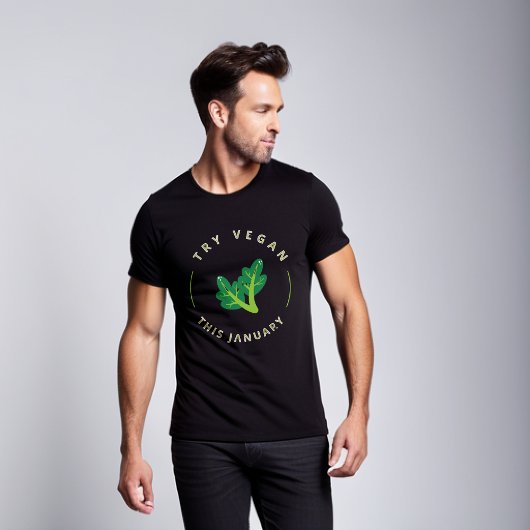 Probeer Vegan deze januari T-Shirt