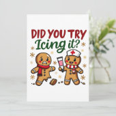 Probeerde je het grappig te laten bevriezen Gember Kaart (Staand voorkant)