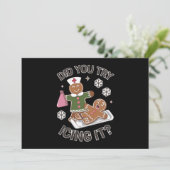 Probeerde je het te bevriezen Verpleegster Kerstmi Feestdagenkaart (Staand voorkant)