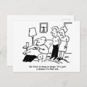 Probeert grappig in vorm te blijven briefkaart (Voorkant / Achterkant)