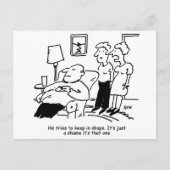 Probeert grappig in vorm te blijven briefkaart (Voorkant)