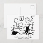 Probeert grappig vorm te houden briefkaart (Voorkant / Achterkant)