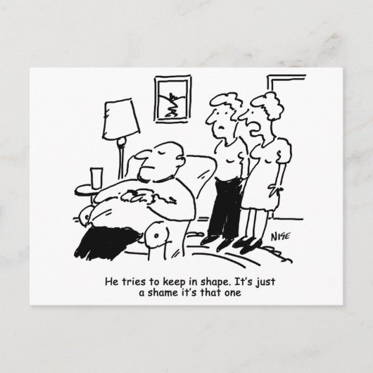 Probeert grappig vorm te houden briefkaart (Voorkant)