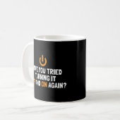 Probeert het uit en weer in te schakelen Sysadmin  Koffiemok (Voorkant links)