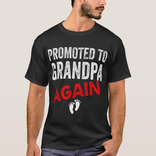 Probeert opnieuw naar opa Papa Zwangerschap Announ T-shirt (Voorkant)