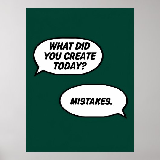 Proberen en falen Poster - Grappige Schepper Wall (Voorkant)